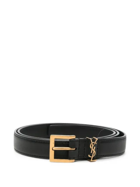 Saint Laurent YSL plaque leather belt