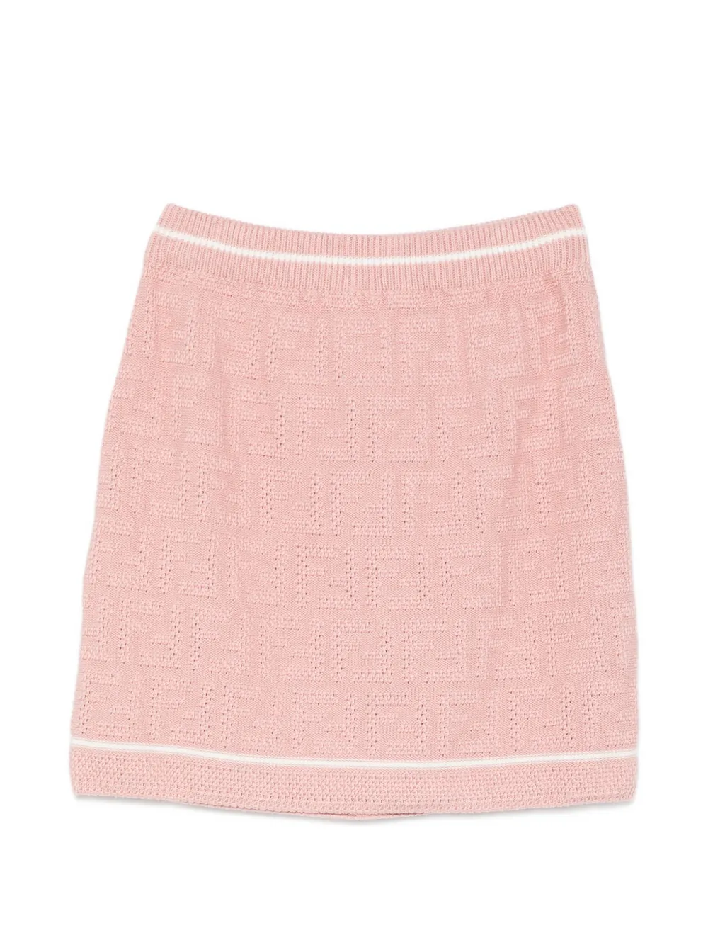 Fendi Kids FF monogram knit skirt Roze