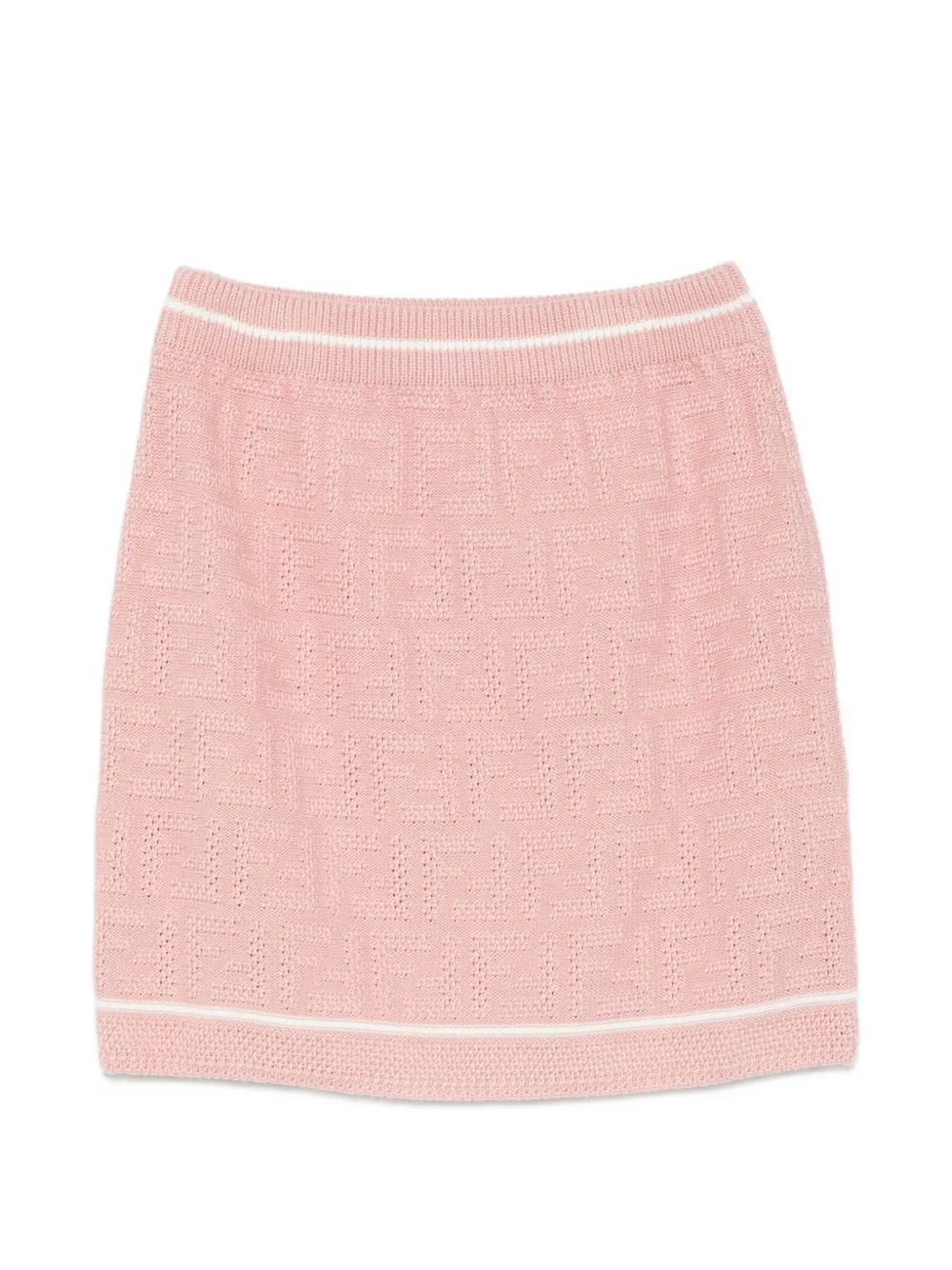 Fendi Kids FF monogram knit skirt - Rosa