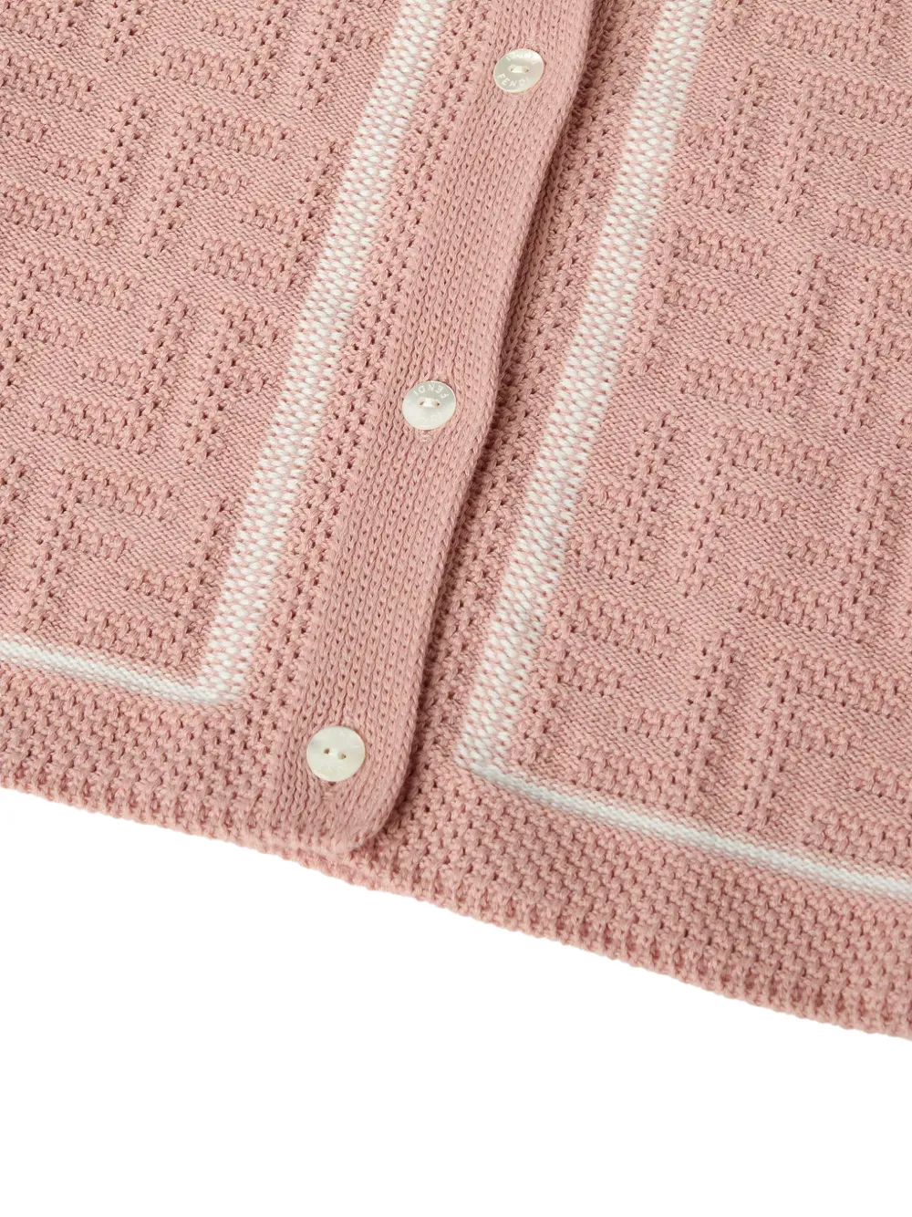 Fendi Kids Pointelle gebreid vest met FF-logo Roze