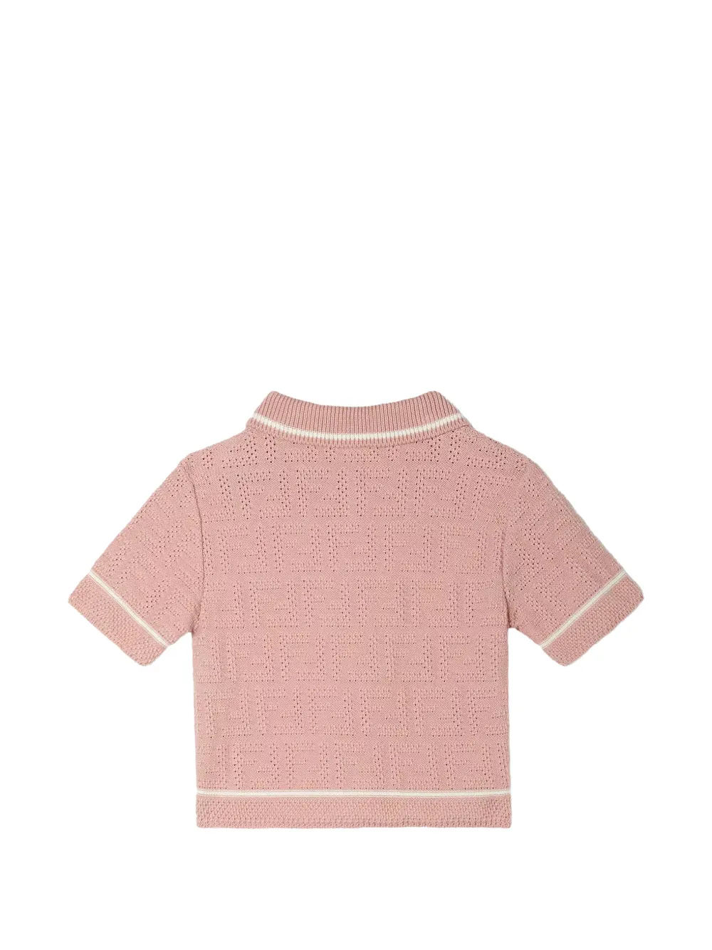 Fendi Kids Pointelle gebreid vest met FF-logo Roze