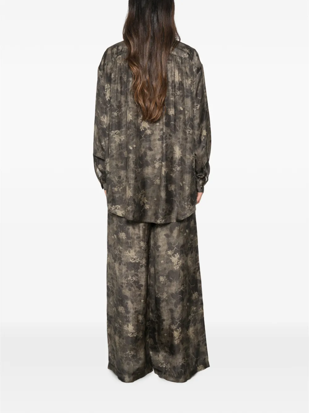 Uma Wang Blouse met bloemenprint Groen