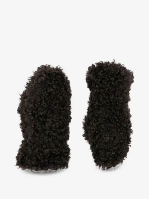 Apparis faux-shearling mittens