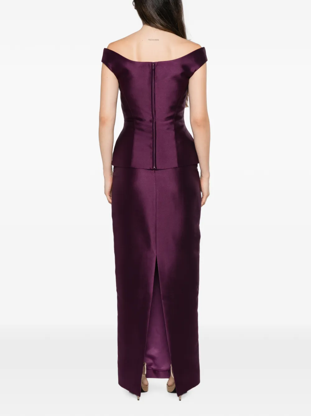 Solace London Pieta maxi-jurk Paars