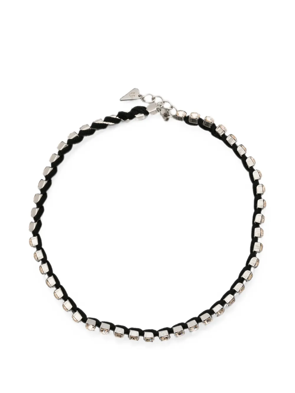 Forte Forte crystal-embellished braided necklace - Silber