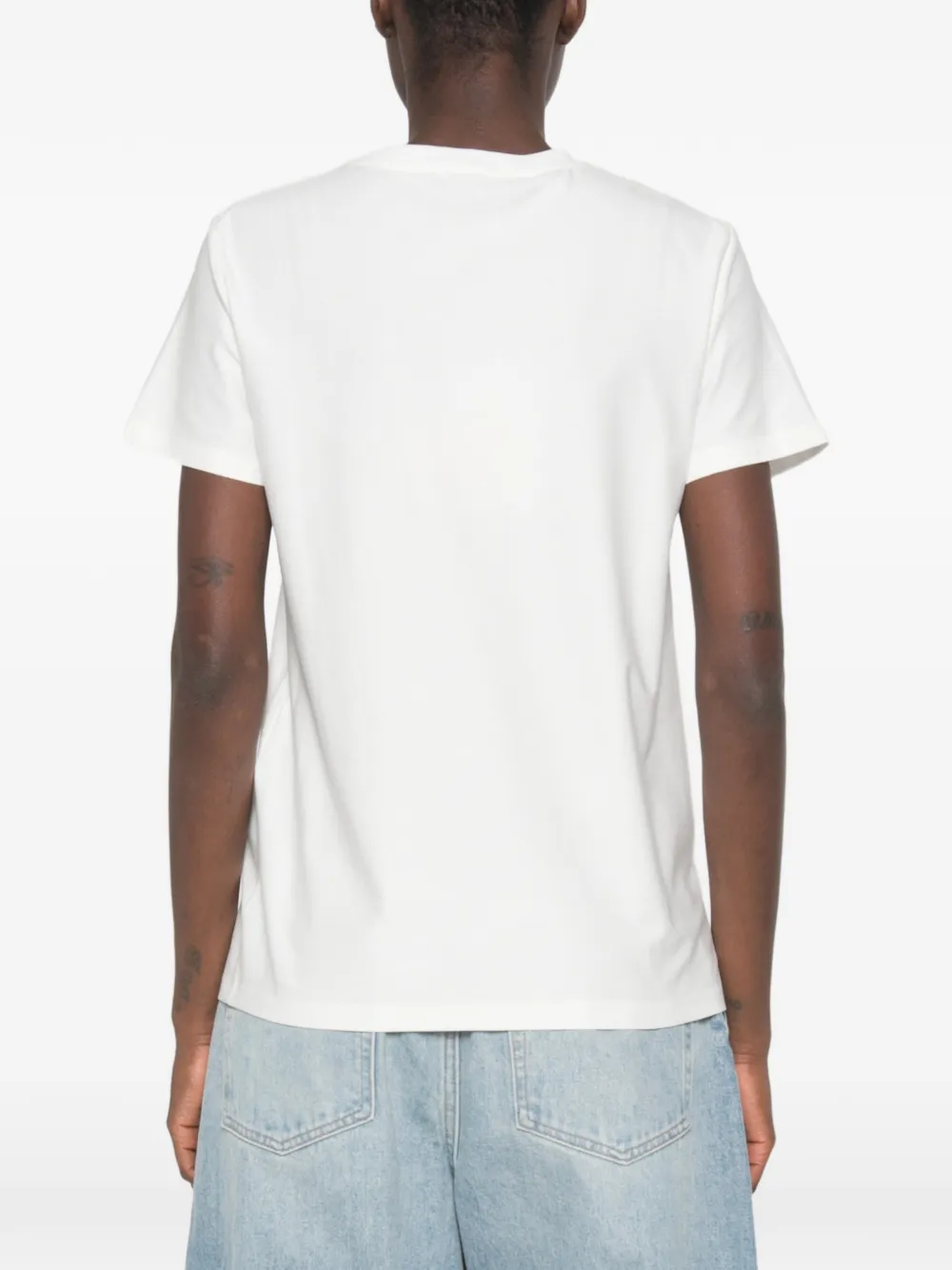Max Mara Panfilo T-shirt met ronde hals en logoprint Wit