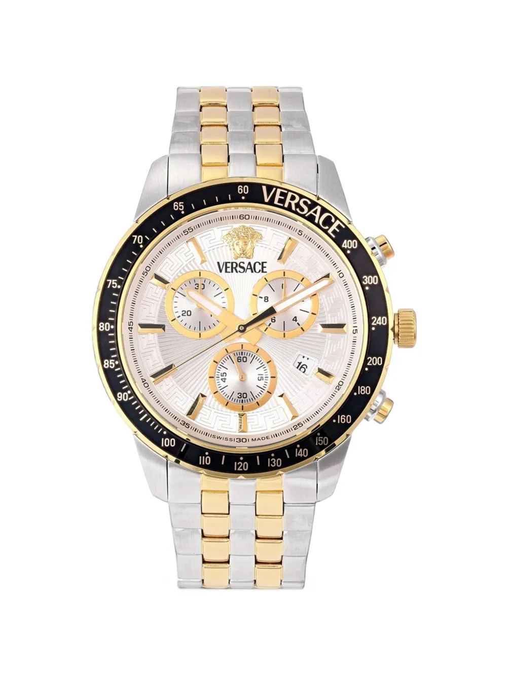 Versace Greca chrono 44mm watch - Argento