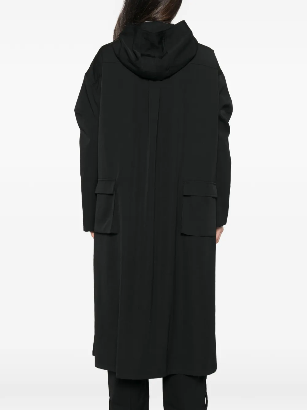 Yohji Yamamoto Jas met capuchon Zwart