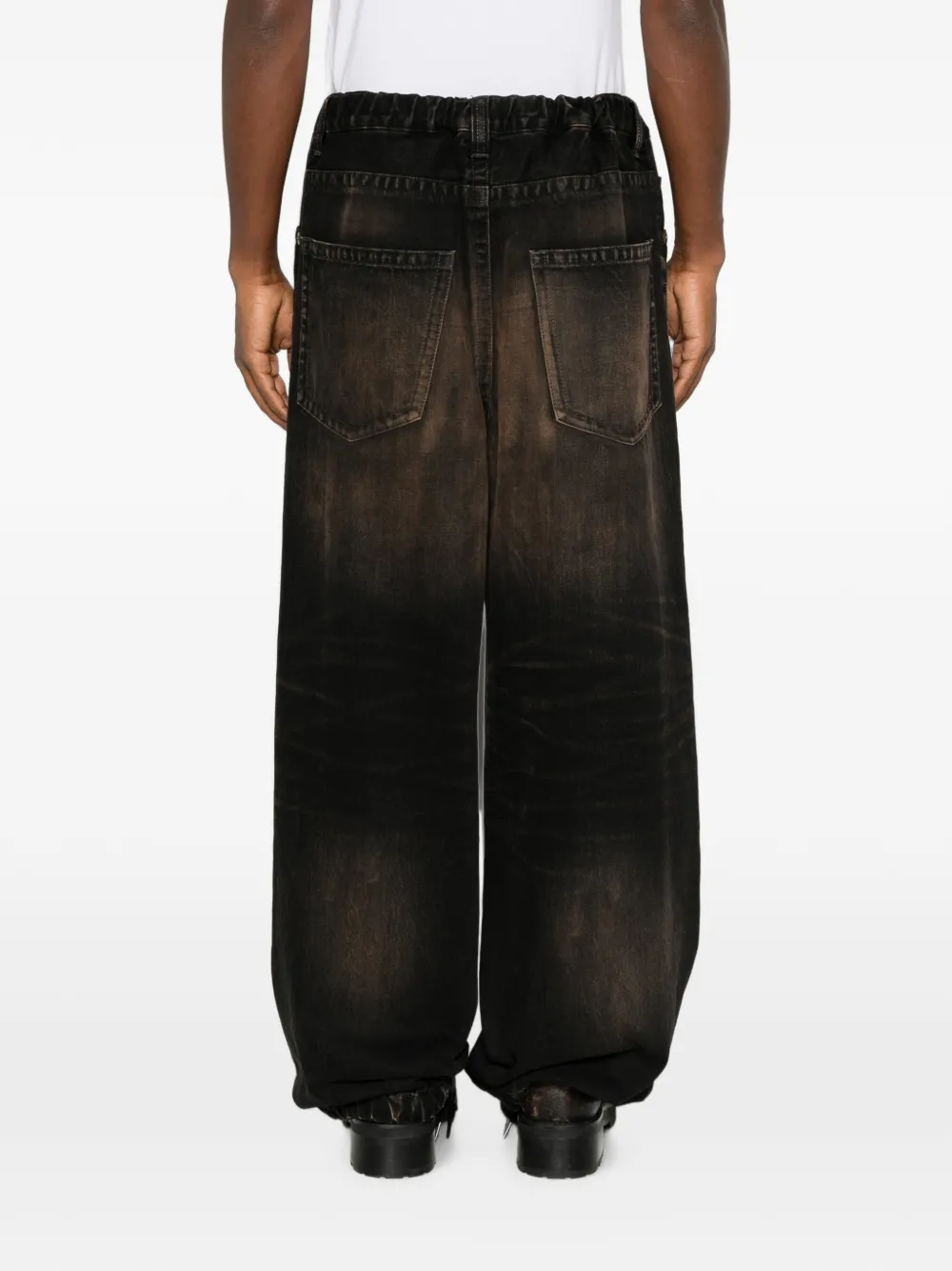 Maison MIHARA YASUHIRO Trainingsbroek met logopatch Zwart