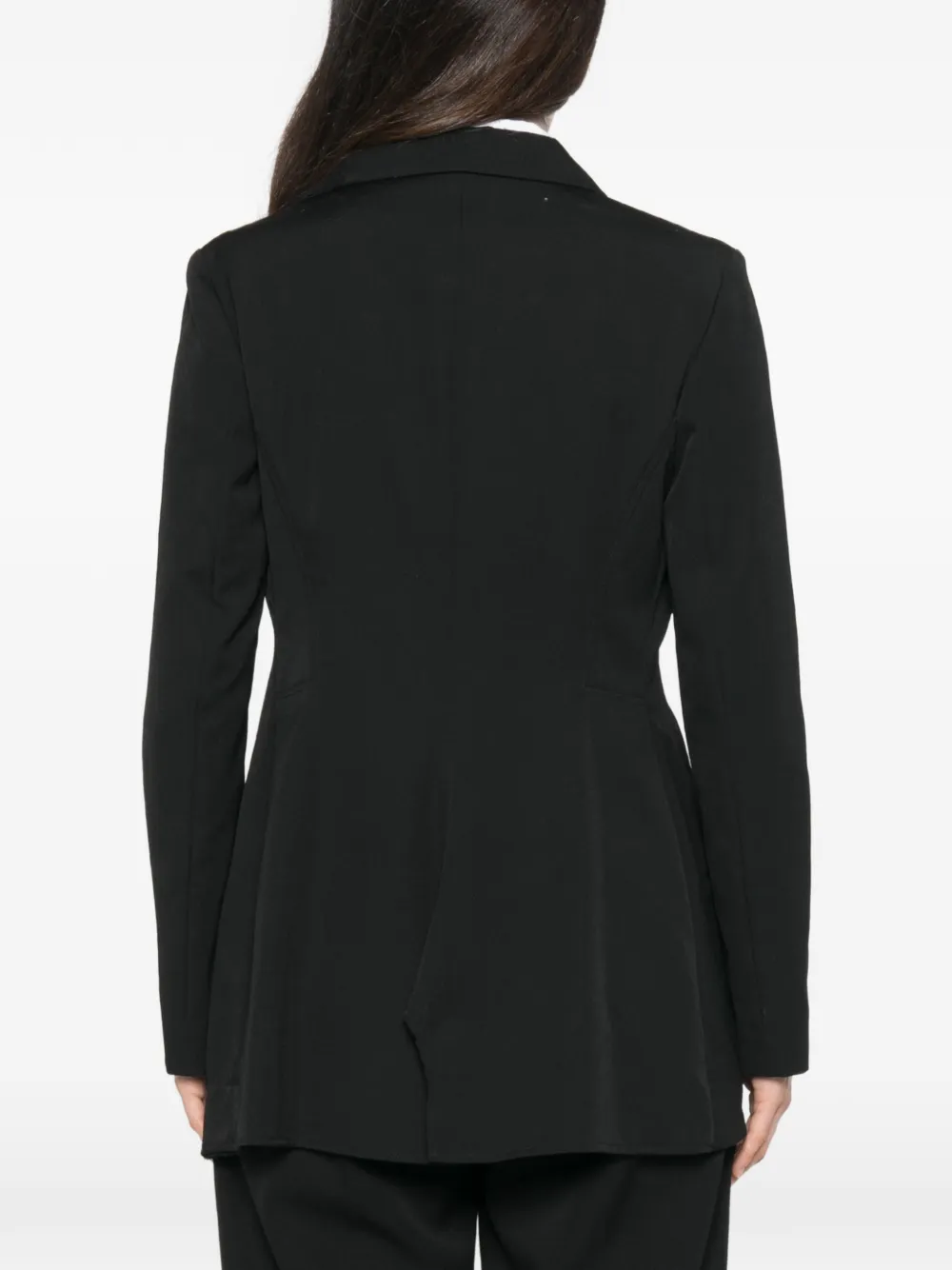 Yohji Yamamoto Asymmetrisch jack met franje Zwart
