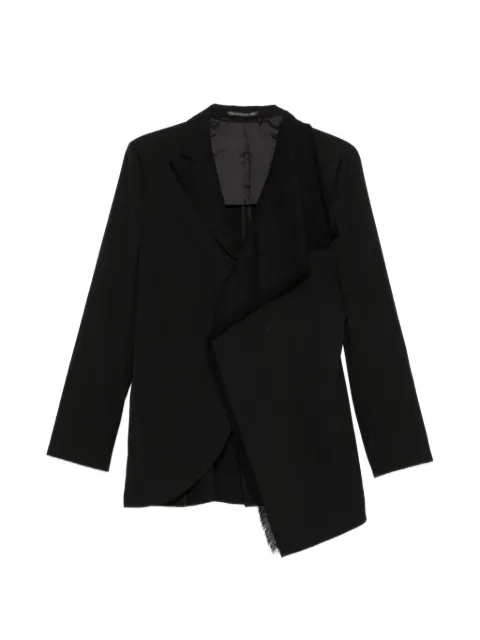 Yohji Yamamoto chamarra con dobladillo asimétrico