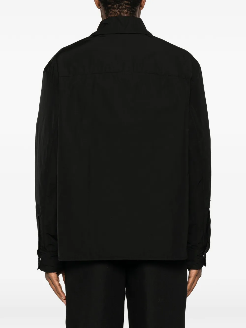 AMI Paris Ami de Coeur gewatteerd shirtjack Zwart