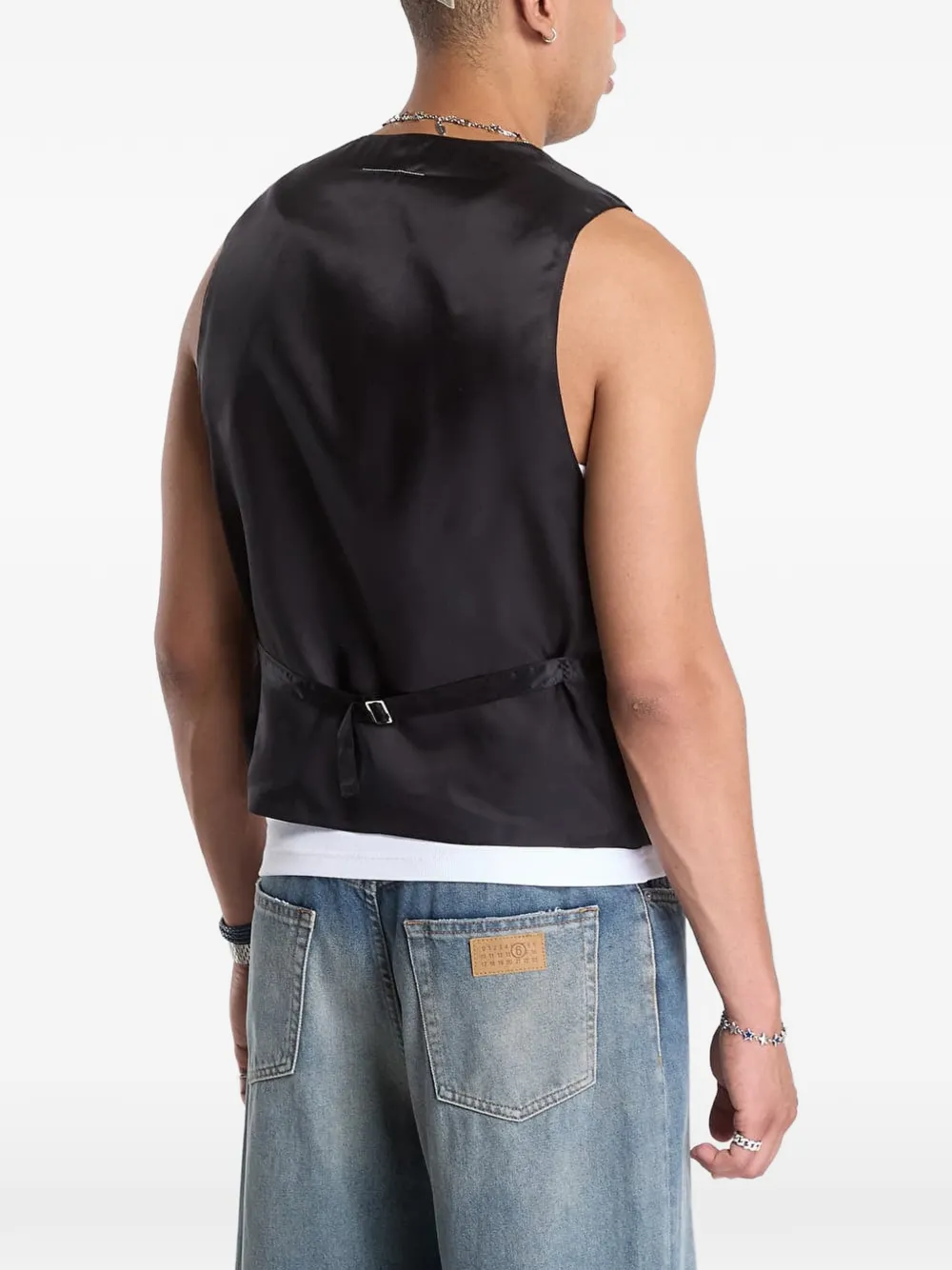 MM6 Maison Margiela Bodywarmer met patch Zwart