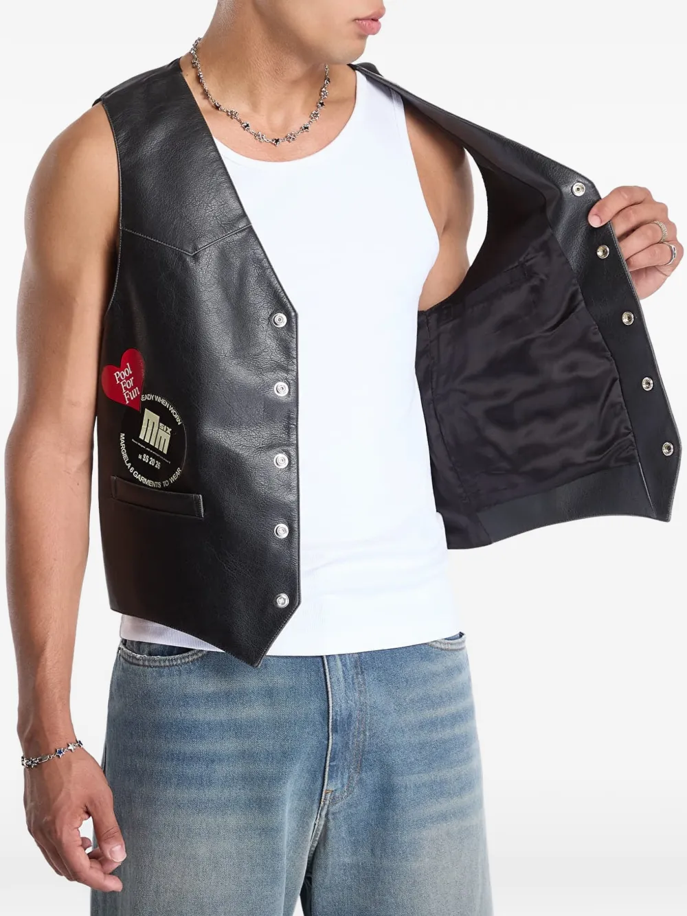 MM6 Maison Margiela Bodywarmer met patch Zwart
