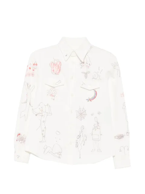 MM6 Maison Margiela chamarra con estampado gráfico
