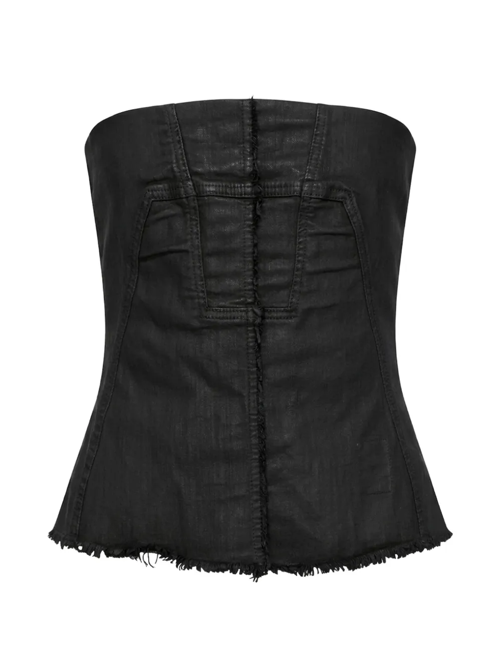 Rick Owens DRKSHDW splintered bustier top - Schwarz