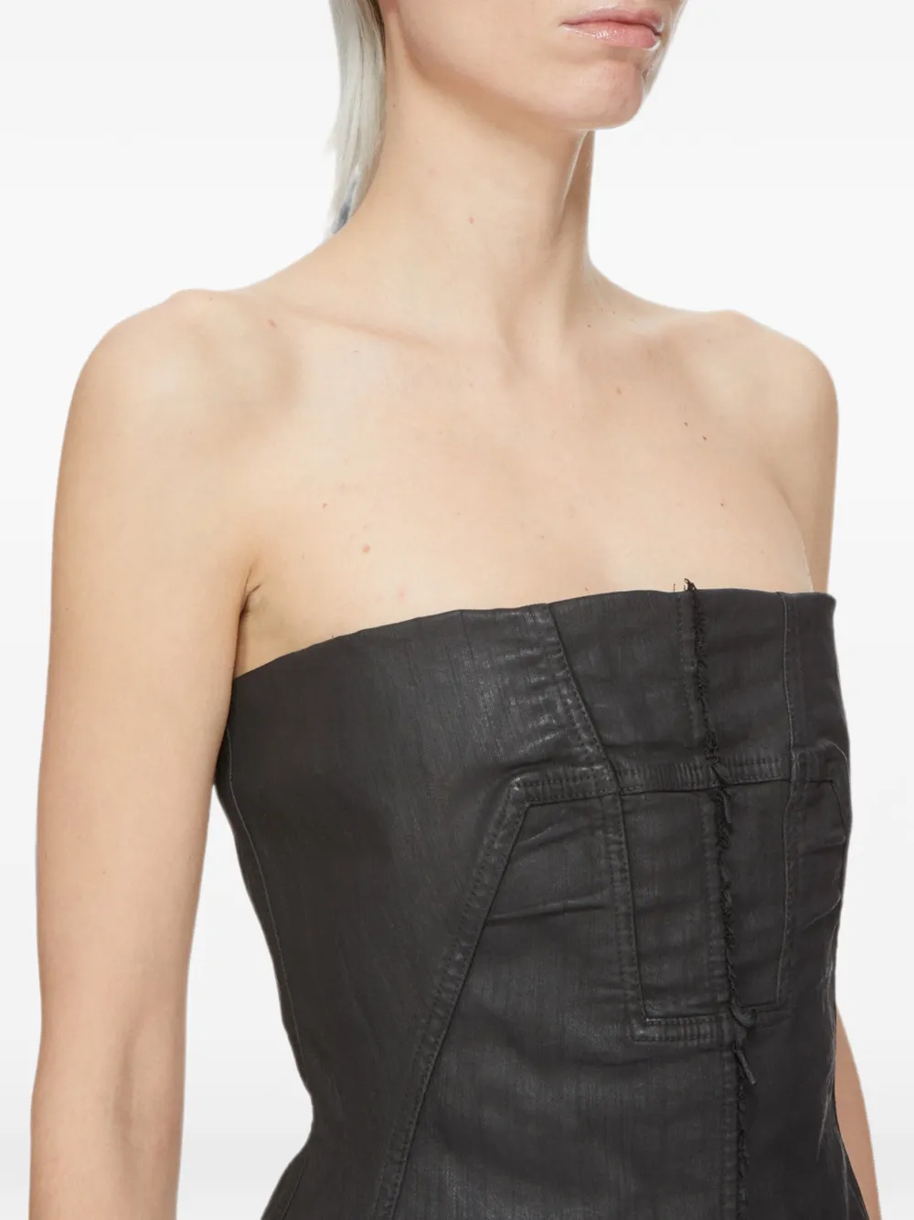Rick Owens DRKSHDW Bustier top met spatten Zwart