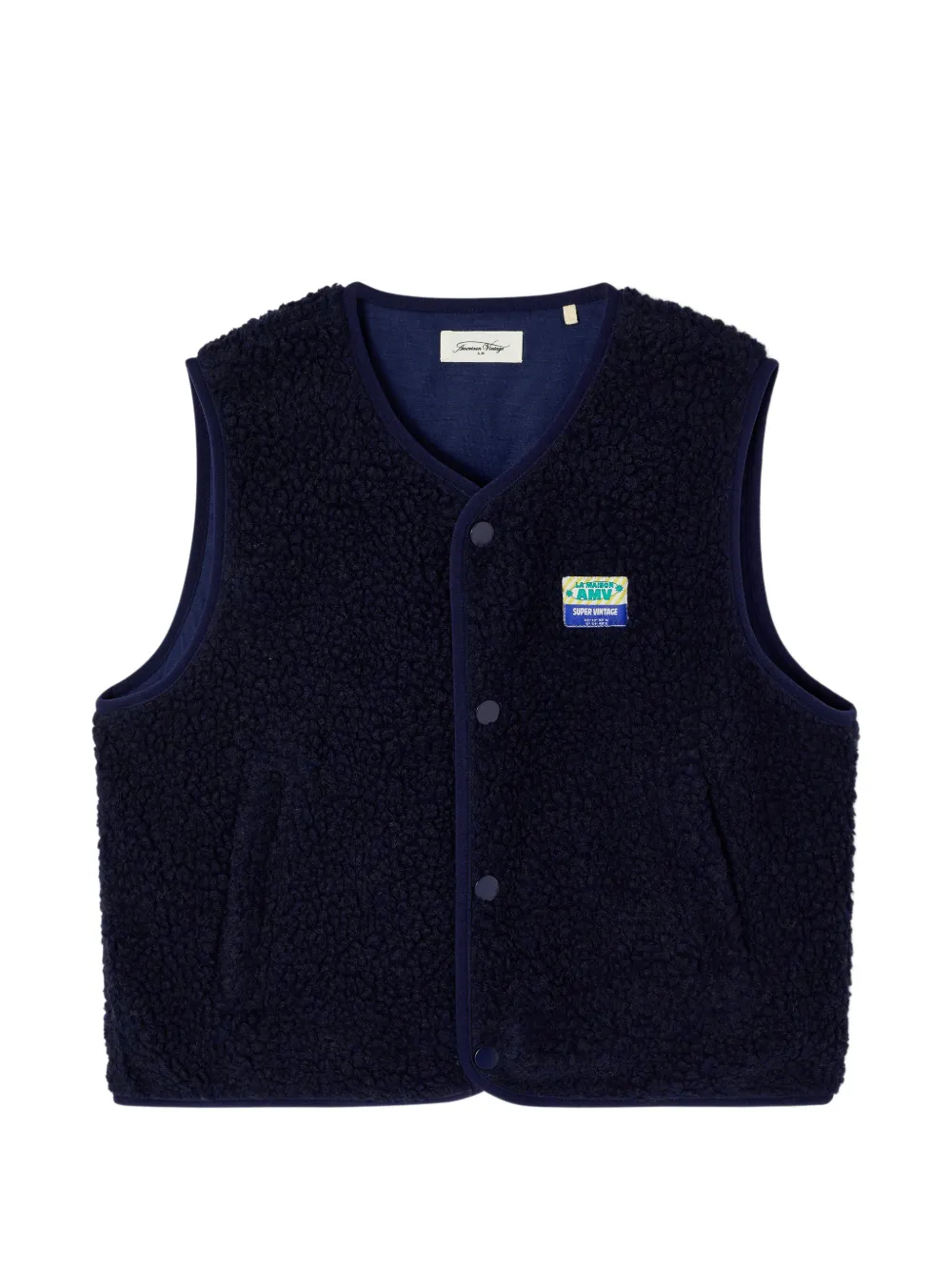 American Vintage Kids Hoktown shearling-effect gilet - Blau