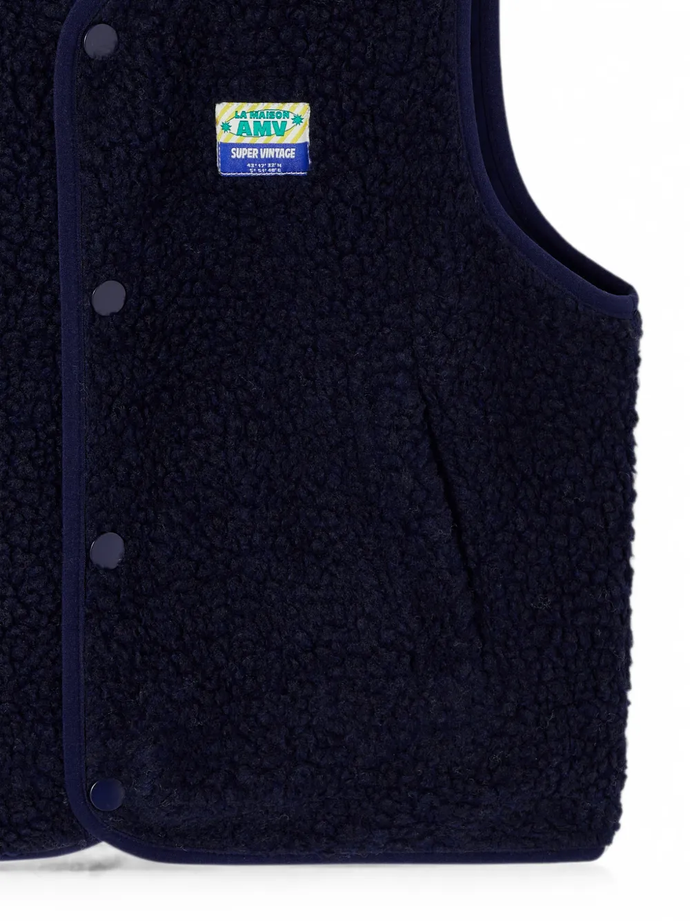American Vintage Kids Hoktown gilet met imitatielamswol Blauw