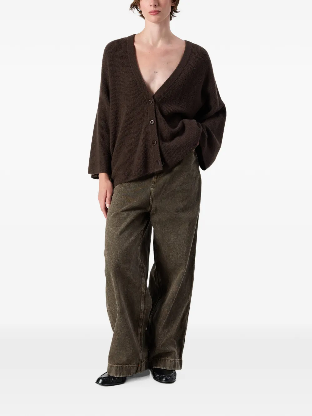 American Vintage Damsville V-neck cardigan Bruin
