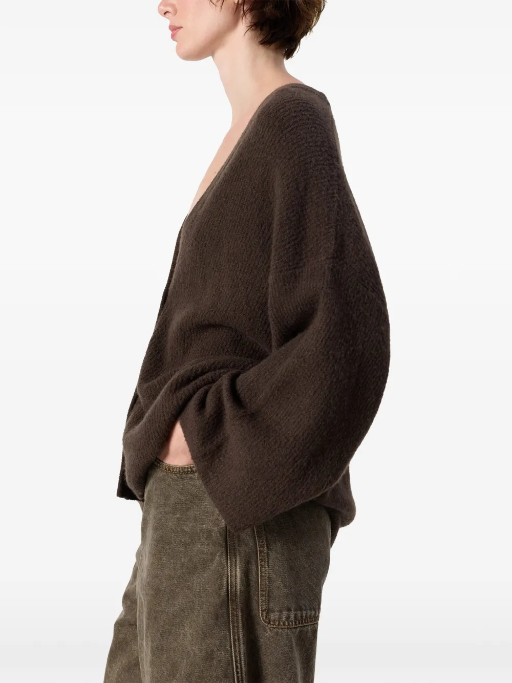 American Vintage Damsville V-neck cardigan Bruin