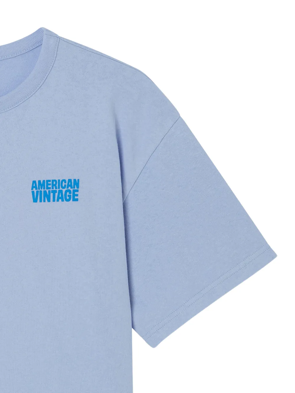 American Vintage Kids Ykobow T-shirt met logoprint Blauw