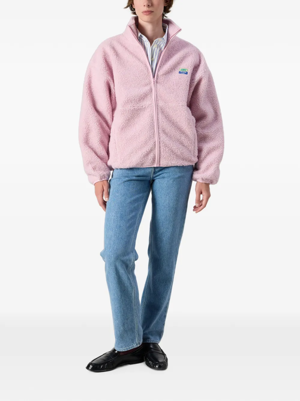 American Vintage Hoktown shearling-effect jacket Roze