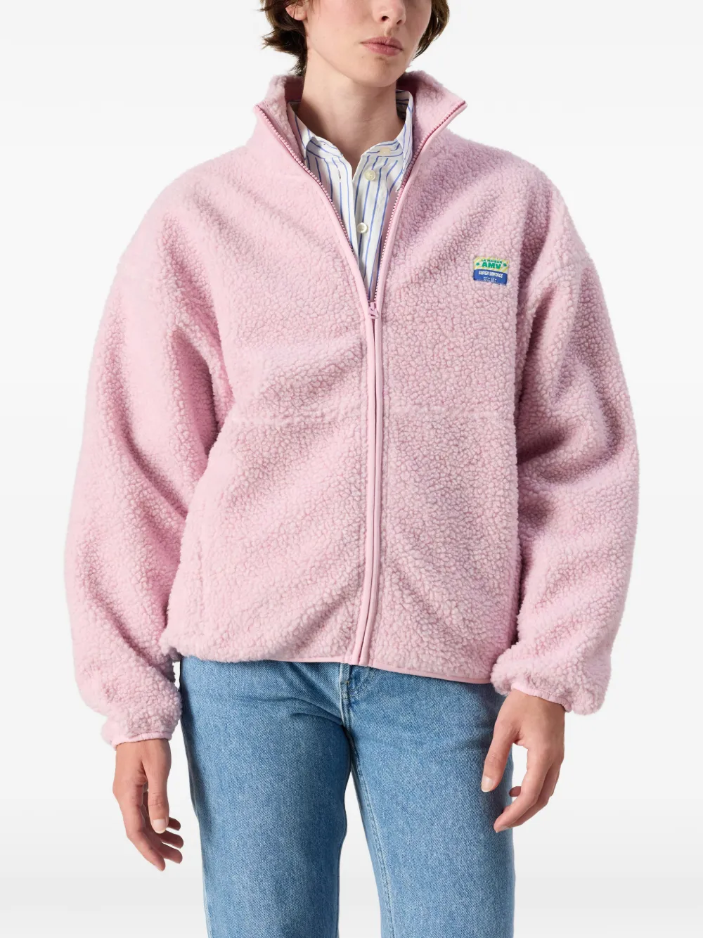 American Vintage Hoktown shearling-effect jacket Roze