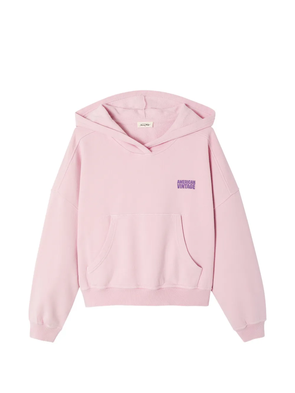 American Vintage Plizzy logo-print hoodie - Rosa