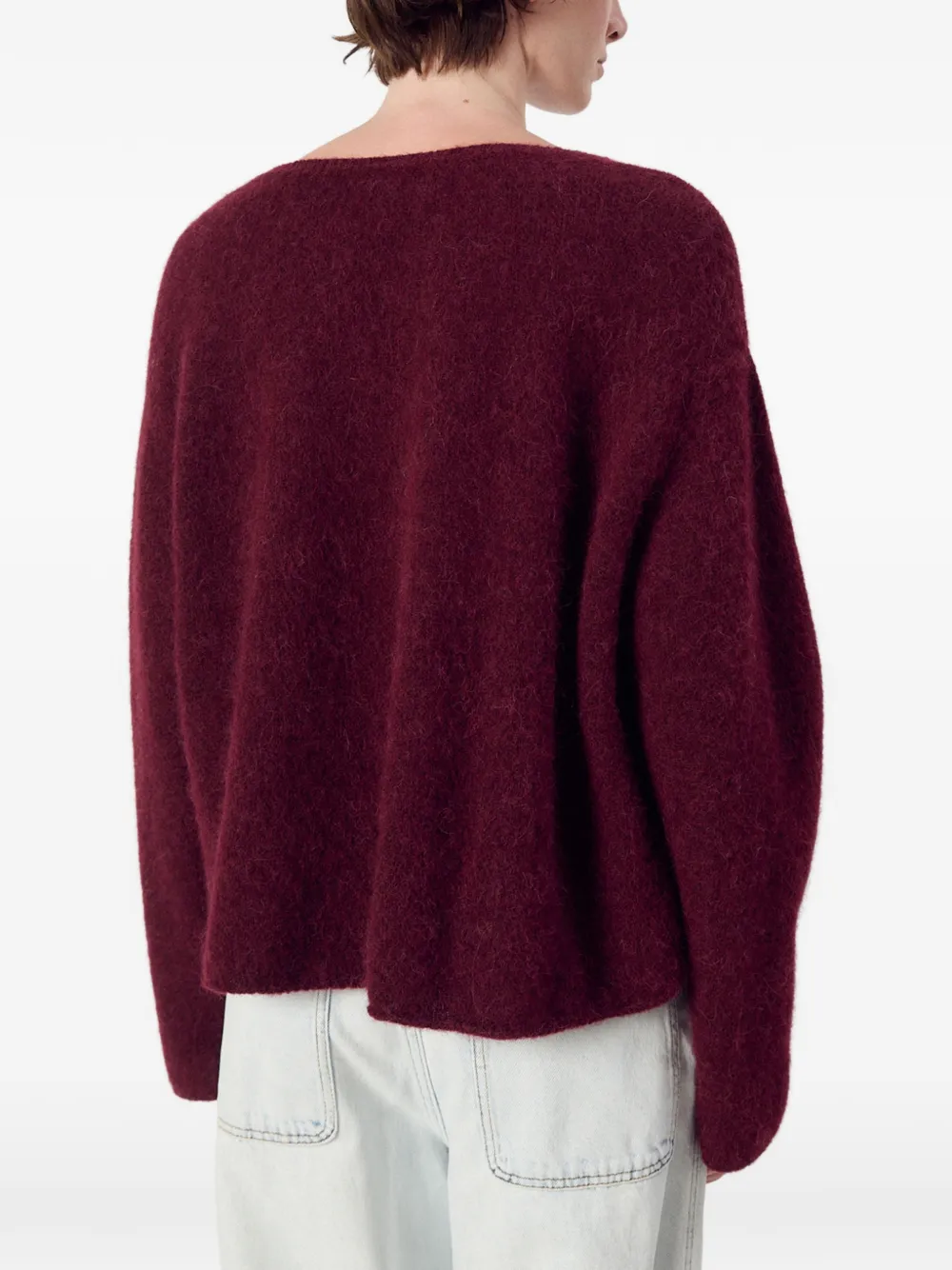American Vintage Vitow fluffy gebreide trui Rood