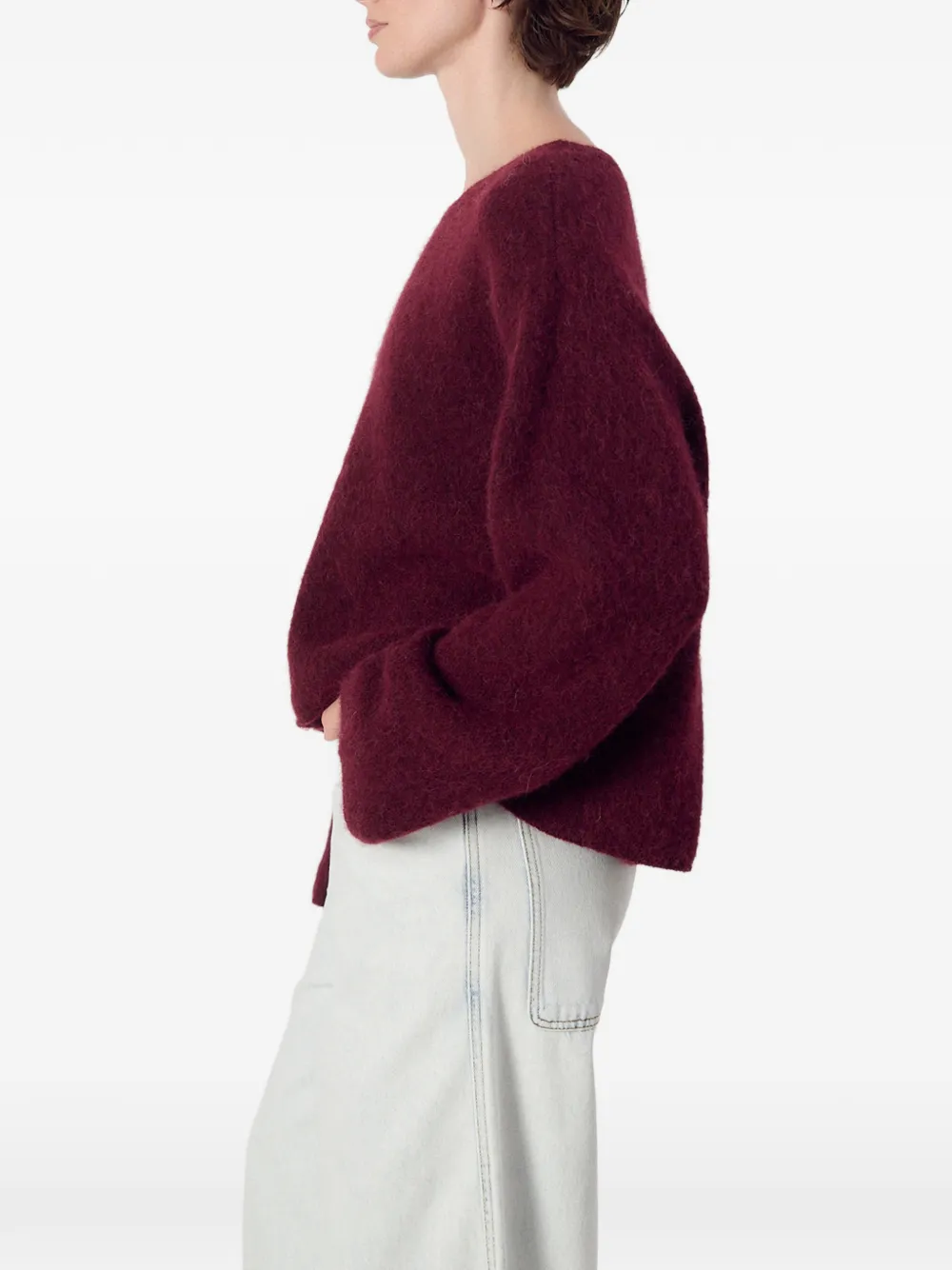American Vintage Vitow fluffy gebreide trui Rood