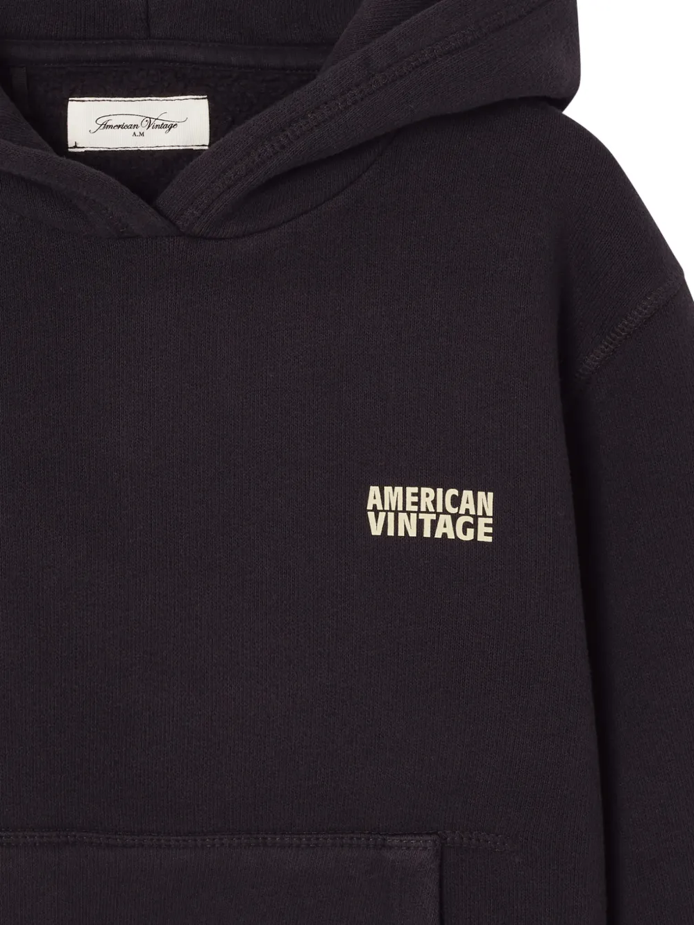 American Vintage Kids Izubird hoodie met logo-print Zwart