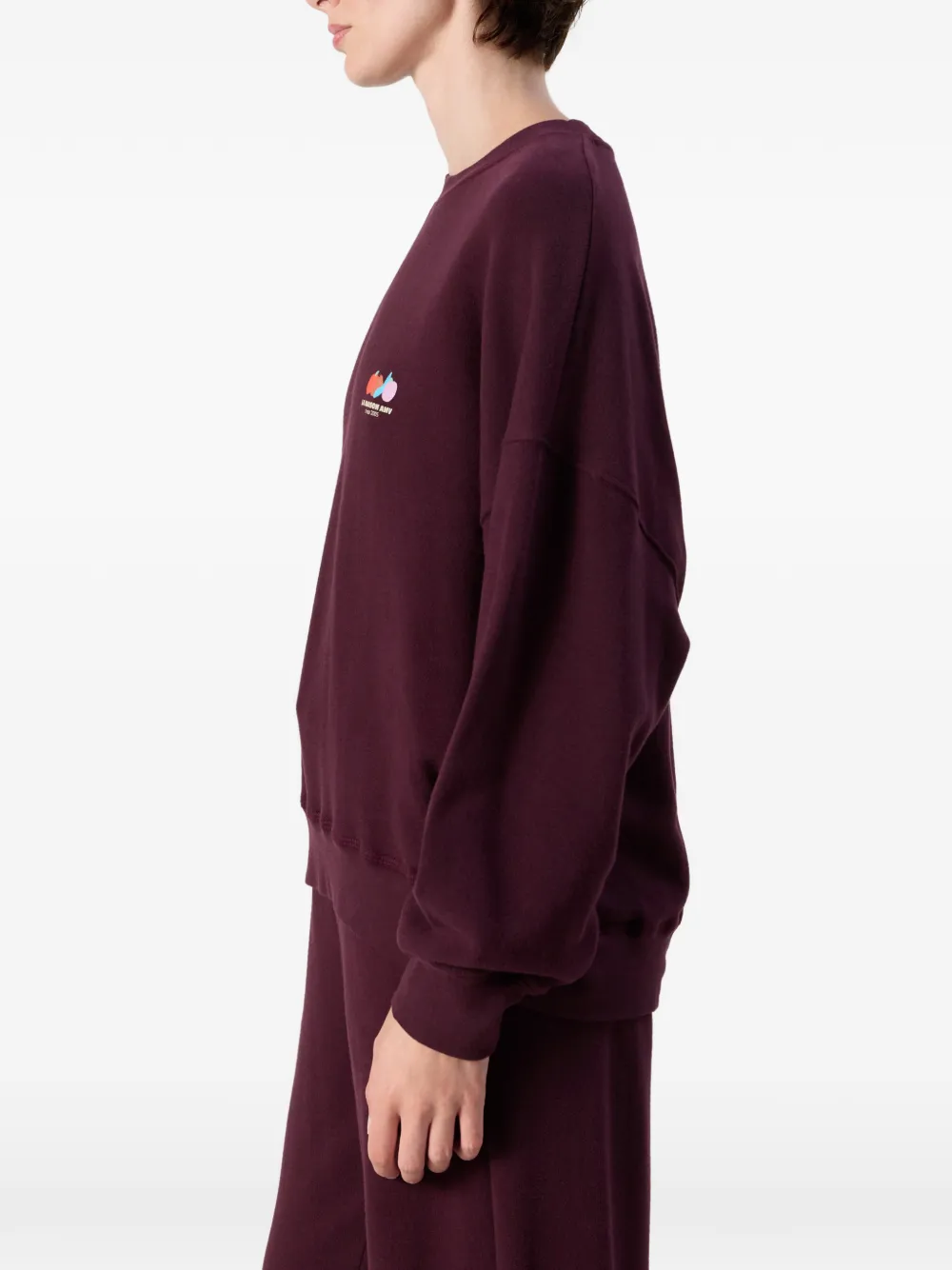 American Vintage Atubay fleece sweater Rood