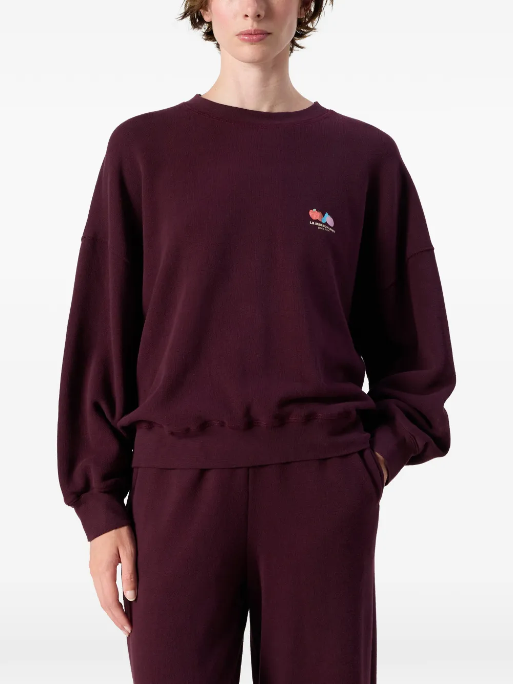 American Vintage Atubay fleece sweater Rood