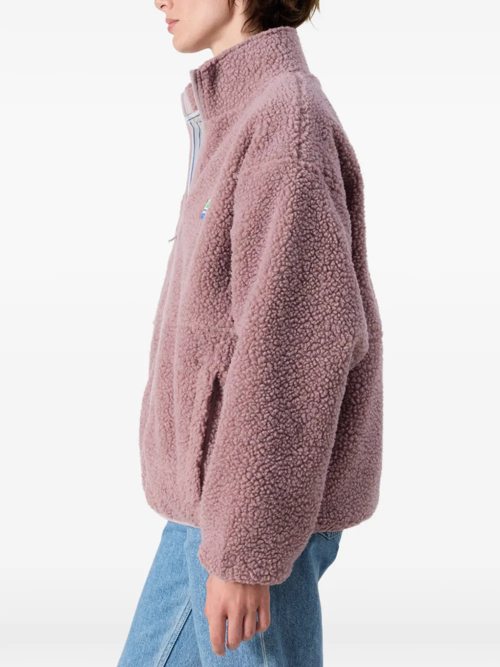 American Vintage Hoktown shearling-effect jacket Roze