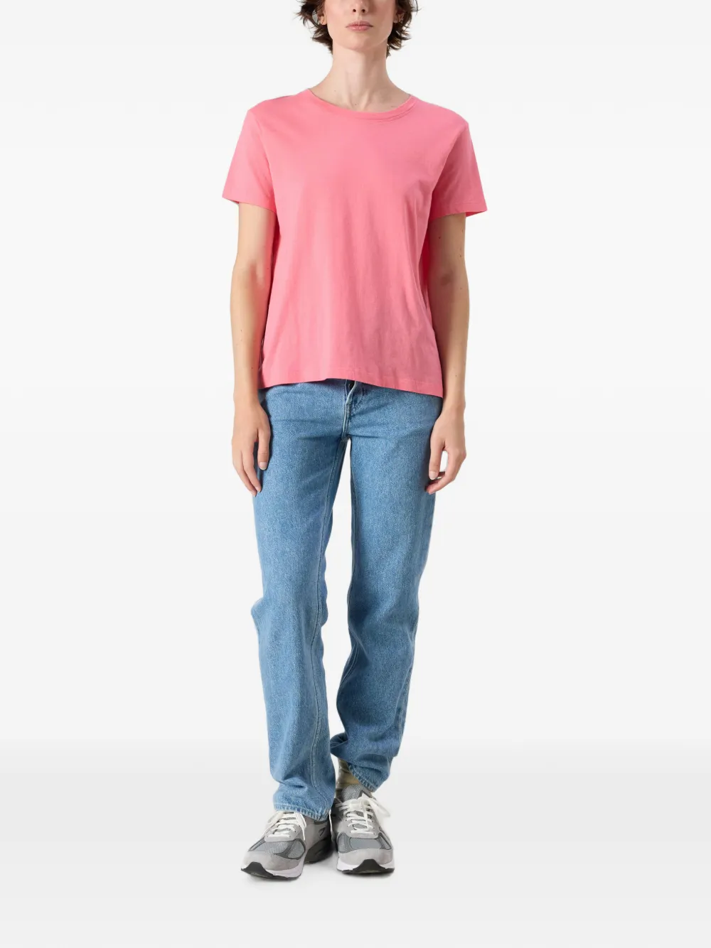 American Vintage Apoly T-shirt met ronde hals Roze