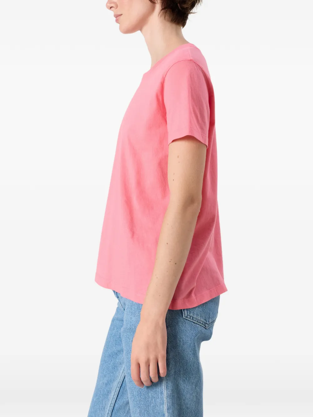 American Vintage Apoly T-shirt met ronde hals Roze