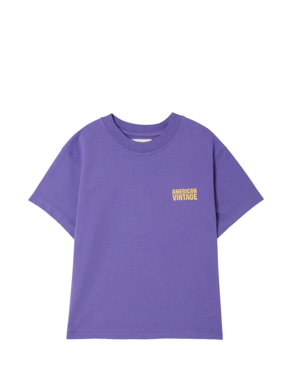 American Vintage Kids Gixy logo-print T-shirt - Viola