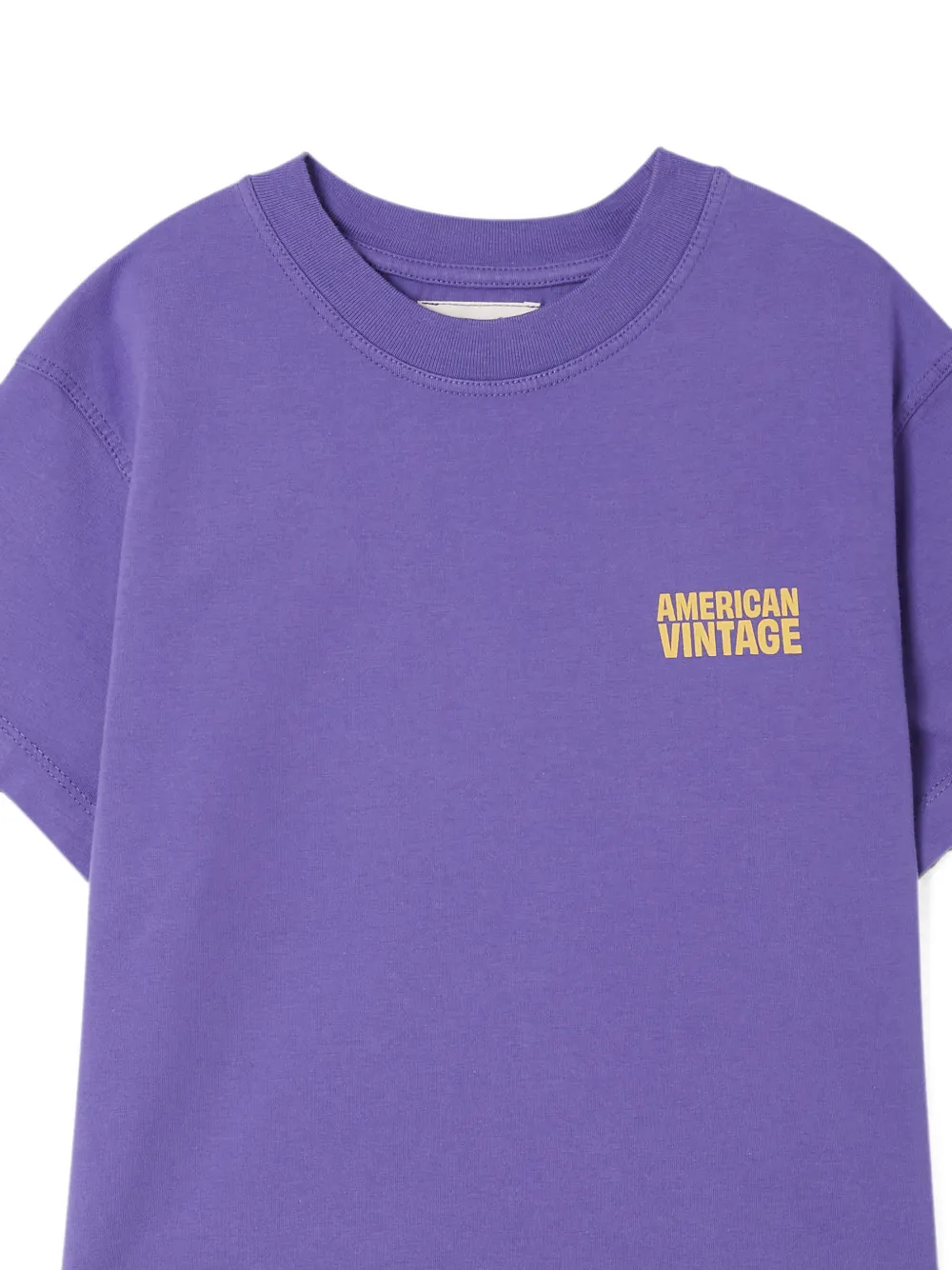 American Vintage Kids Gixy T-shirt met logoprint Paars
