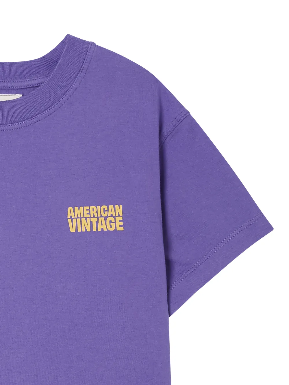 American Vintage Kids Gixy T-shirt met logoprint Paars
