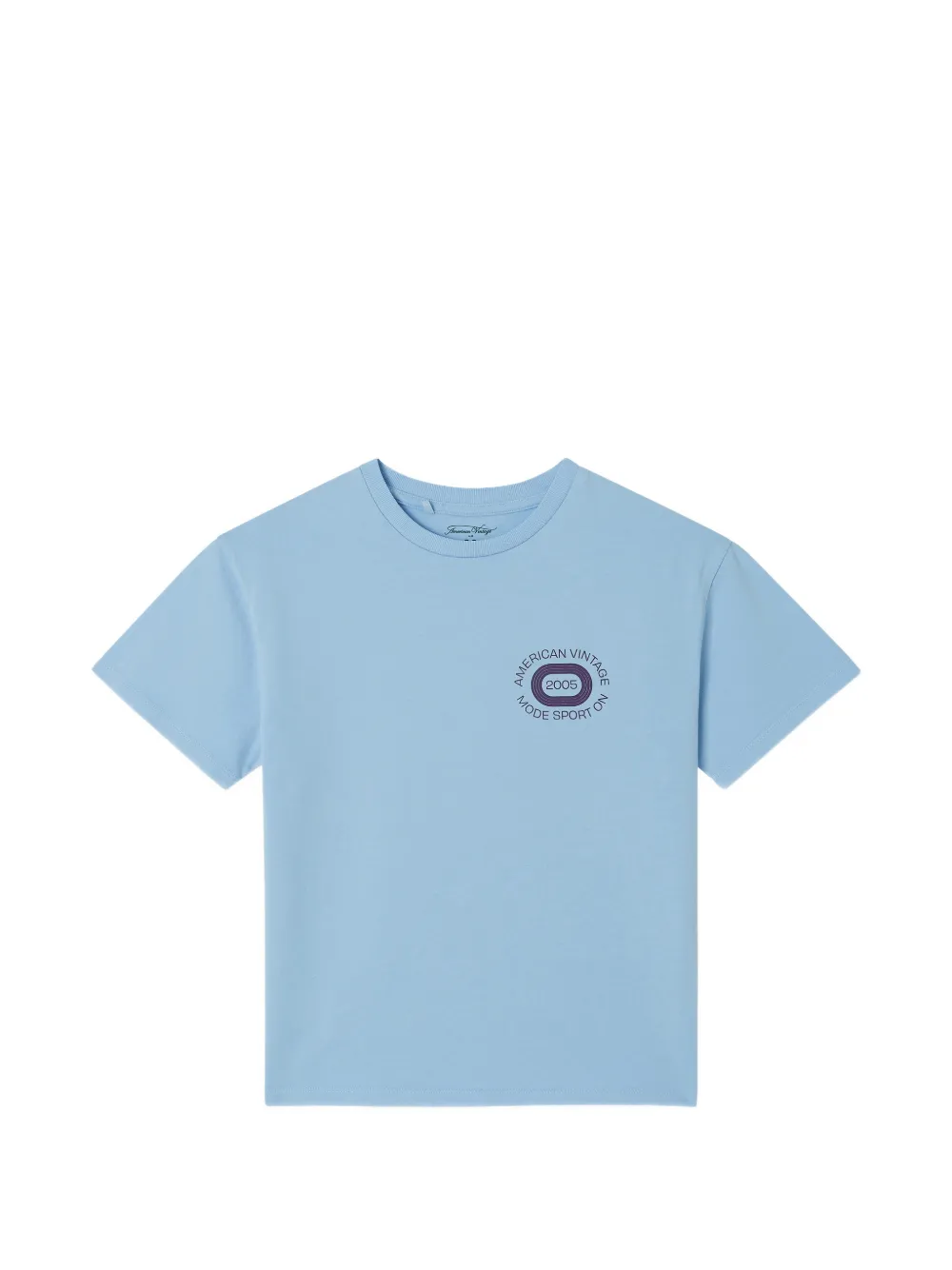 American Vintage Kids Fizvalley graphic-print T-shirt - Blu