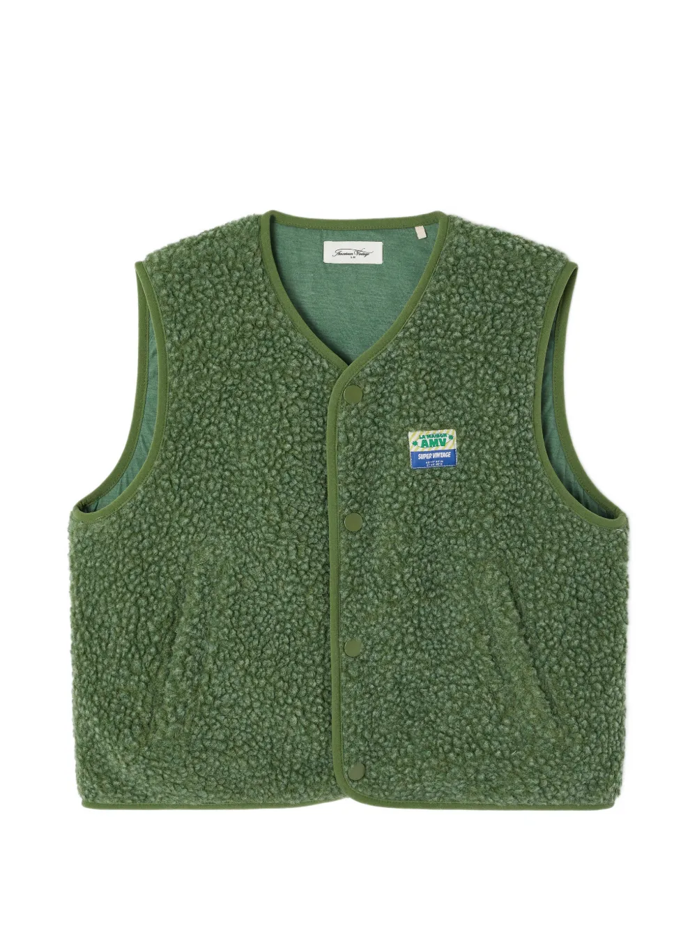 American Vintage Kids Hoktown fleece-texture gilet - Grün