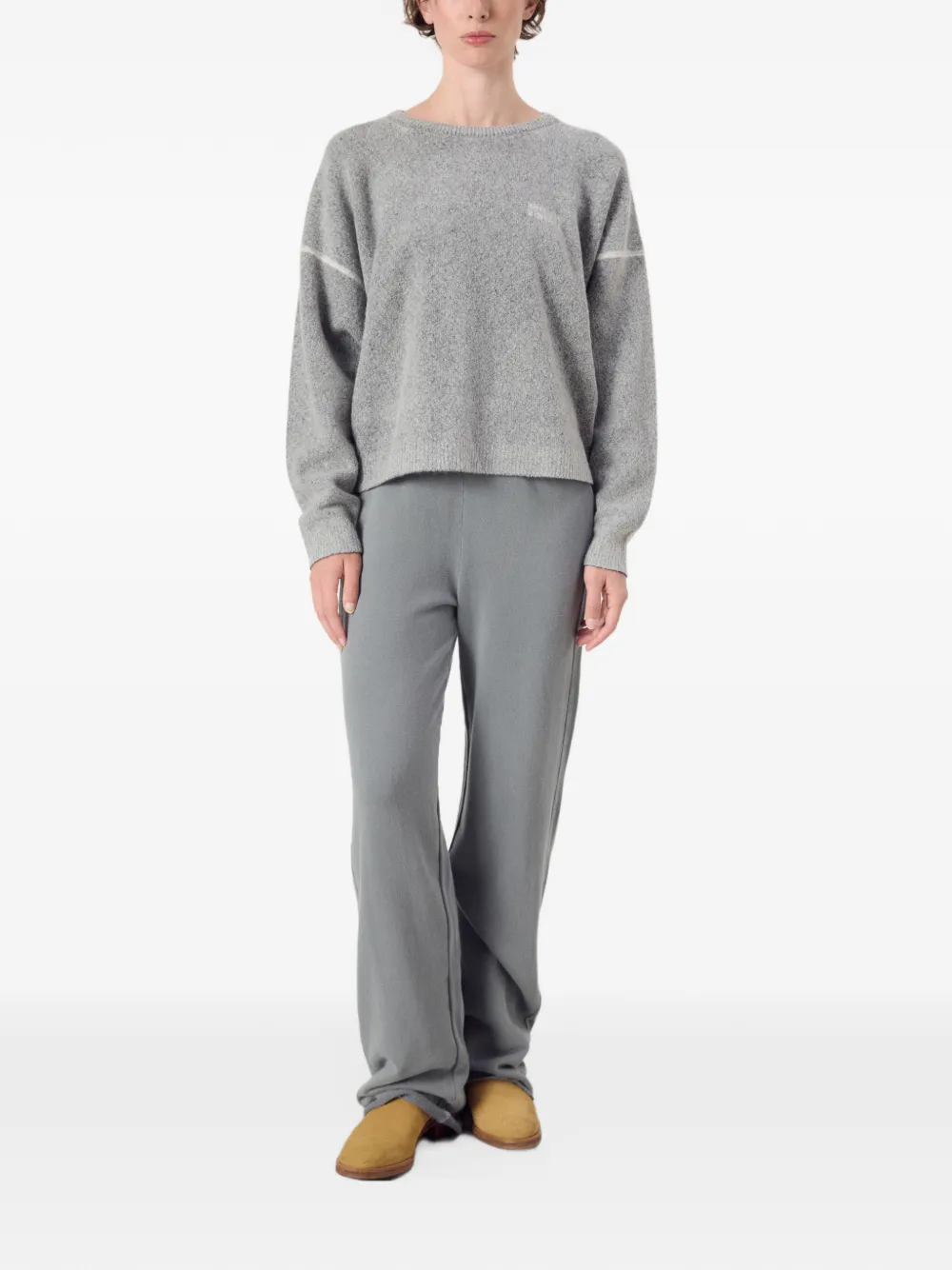 American Vintage Damsville round-neck sweater Grijs