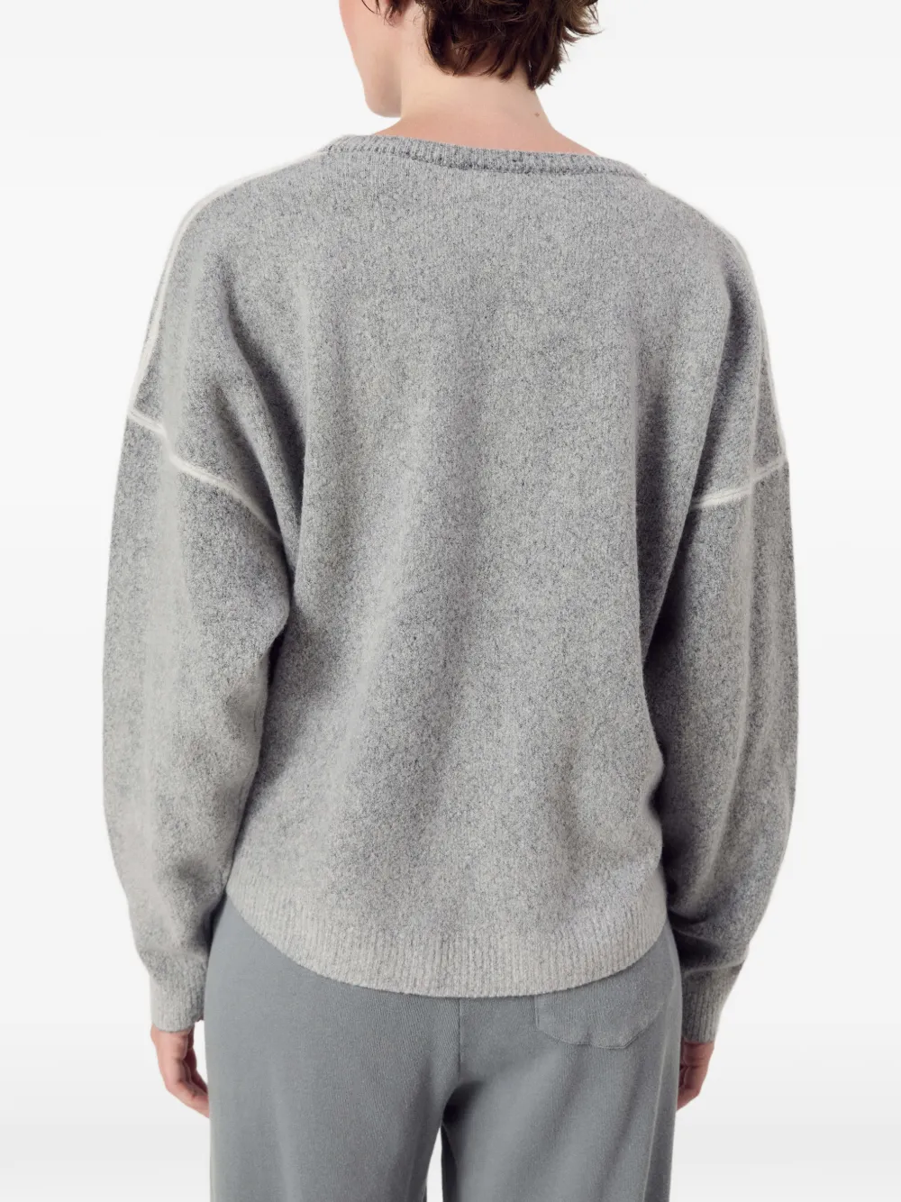 American Vintage Damsville round-neck sweater Grijs