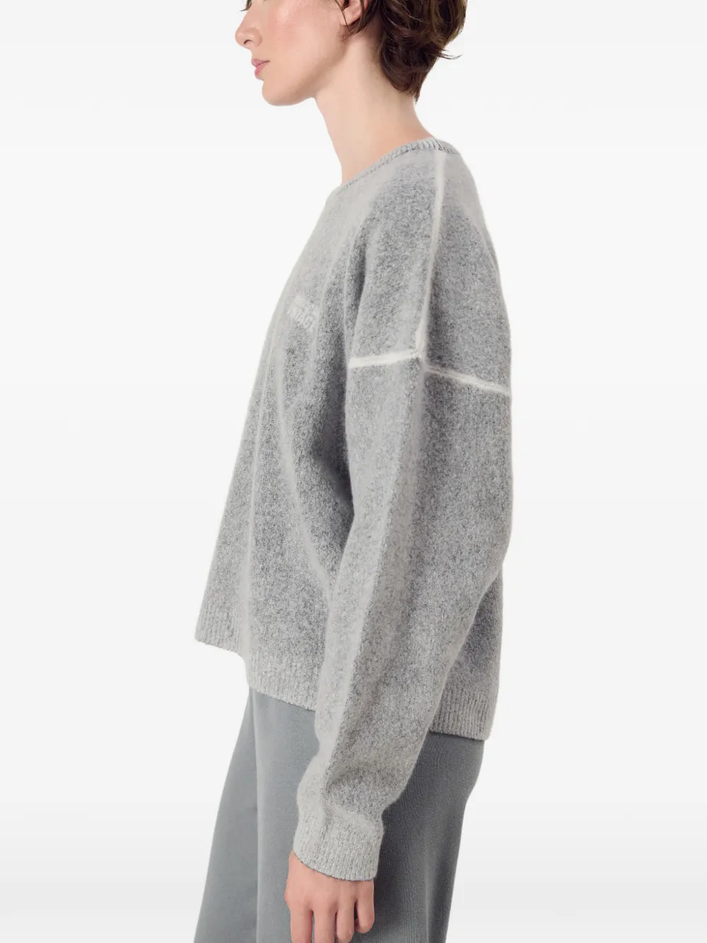 American Vintage Damsville round-neck sweater Grijs