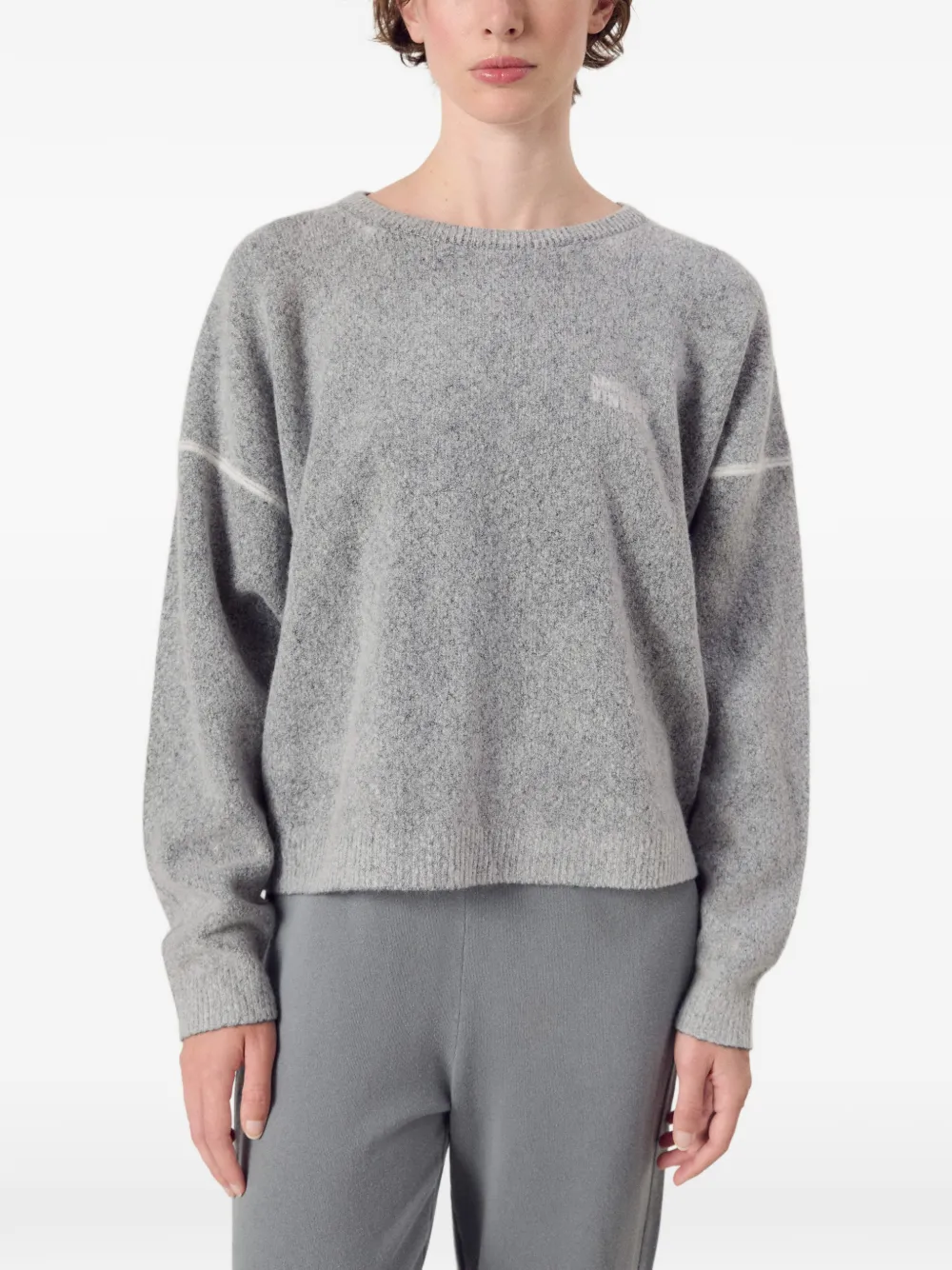American Vintage Damsville round-neck sweater Grijs