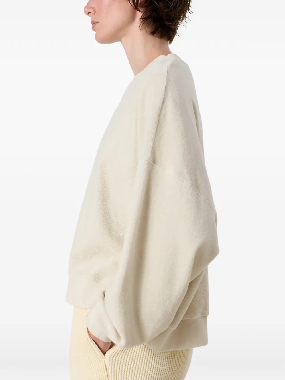 American Vintage Fuxow sweater met geborduurd logo Beige
