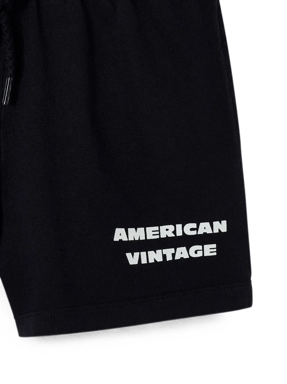 American Vintage Kids Fizvalley trainingsshorts met trekkoord en logoprint Zwart