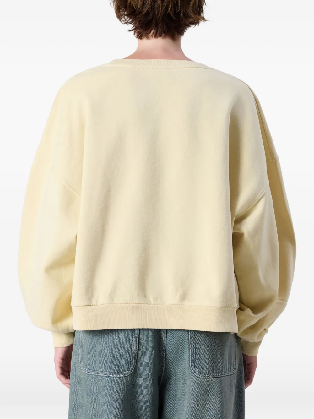 American Vintage Jitbay sweater met katoenen print Beige