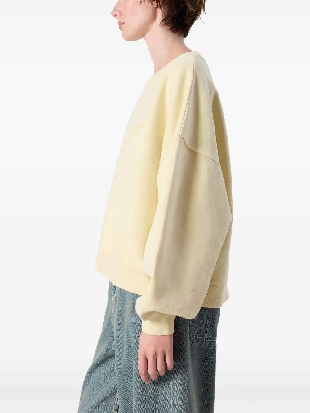 American Vintage Jitbay sweater met katoenen print Beige